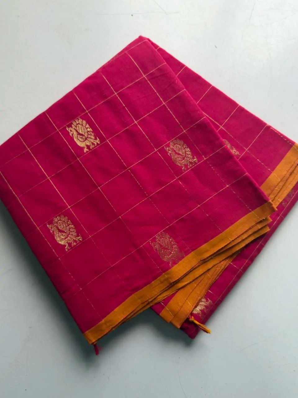 Throne Edit – Pink Kanchi Cotton Saree