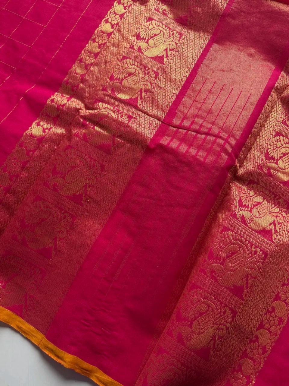 Throne Edit – Pink Kanchi Cotton Saree