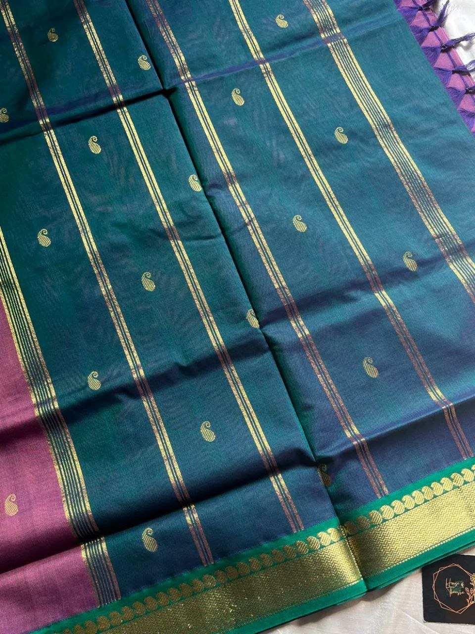 Throne Edit – Lavender 120 Counts Mercerised Chettinadu Cotton Saree