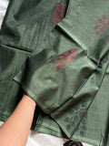 Minimal Edit – Olive Grey 120 Counts Mercerised Kanchi Cotton Sare