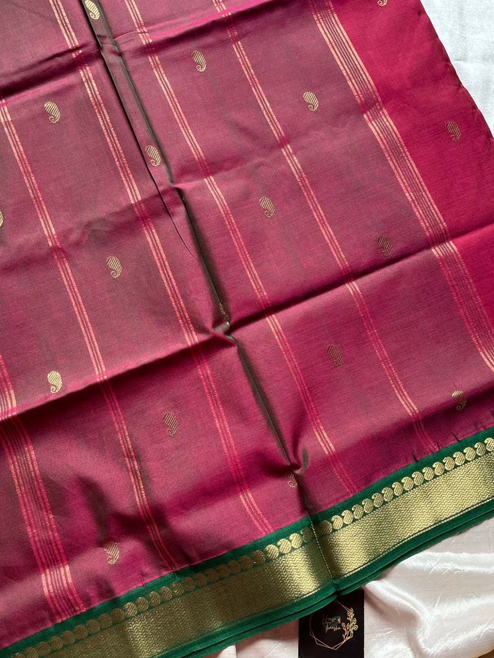 Throne Edit – Magenta Pink 120 Counts Mercerised Chettinadu Cotton Saree