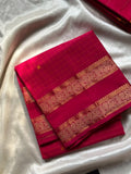Kattam Edit – Pink Checked Chettinadu Cotton Saree