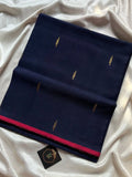 Vegan Silk Saree – Royal Blue | Handloom Art Silk