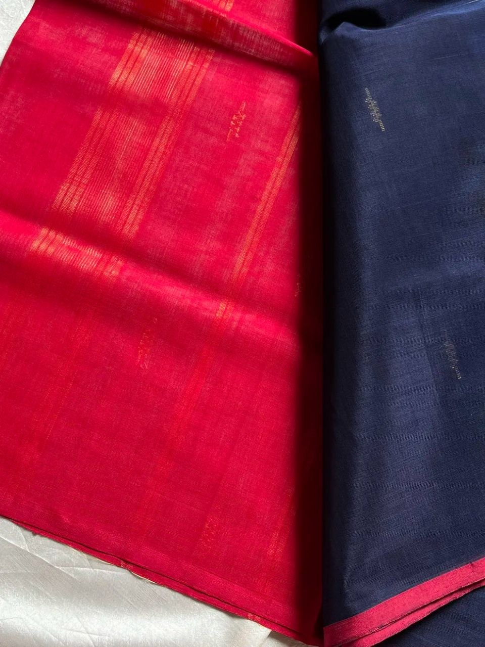 Vegan Silk Saree – Royal Blue | Handloom Art Silk