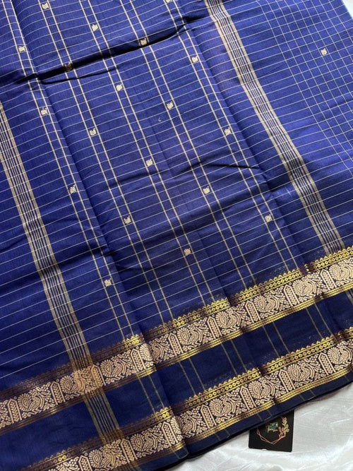 Kattam Edit – Royal Blue Checked Chettinadu Cotton
